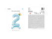 Picture of STANDING FOIL BALLOON NUMBER 2 SKY BLUE 84CM
